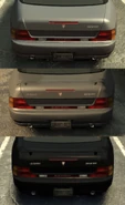 DF890-GTA4-rearcomparison.jpg (429 KB) Comparison of three DF8-90s as viewed overhead from the rear, depicting those of the basic variant, the V6 Sport variant and the V8 Turbo variant.