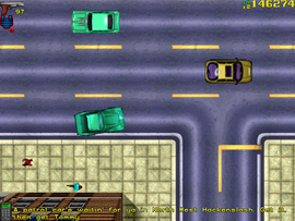 The protagonist is told to pick up another Squad Car in Northwest Hackenslash.