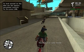 CJ tells Smoke that they have bikers on their tail.