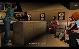 Tommy asks what's the problem, since they're in Vice City it should be easy to find any drugs they want.