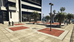Small plaza and entrance.