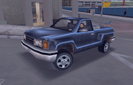 The unique bullet-proof, fire-proof and explosion-proof Bobcat which is featured during Evidence Dash in Grand Theft Auto III. (Rear quarter view)