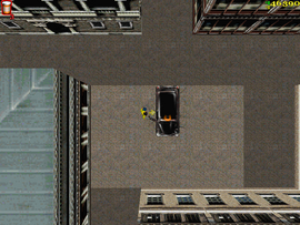 Getting in the London Cab.