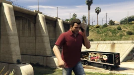 Michael makes a call to Dave as he and Trevor part ways.