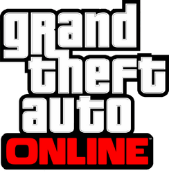 Early version of the Grand Theft Auto Online logo (rounded text), used in the gameplay trailer, similar to the final version of the logo.