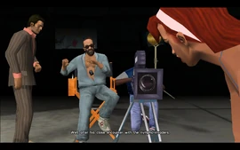 Tommy asks Steve what's going on, and Steve responds by retelling Tommy the events of the story leading up to the scene they're shooting.