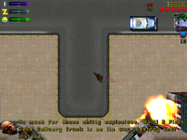 The explosives fail to destroy the restaurant during the mission.