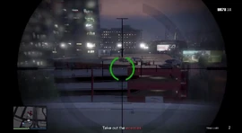 Sniping the enemies.