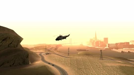 The contraband helicopter arrives.