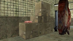 Meat on boxes