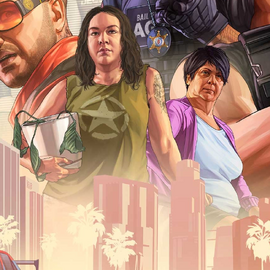 Artwork of Jenette and Maude Eccles in Grand Theft Auto Online.