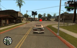 The gang returning to the cul-de-sac in Grove Street.