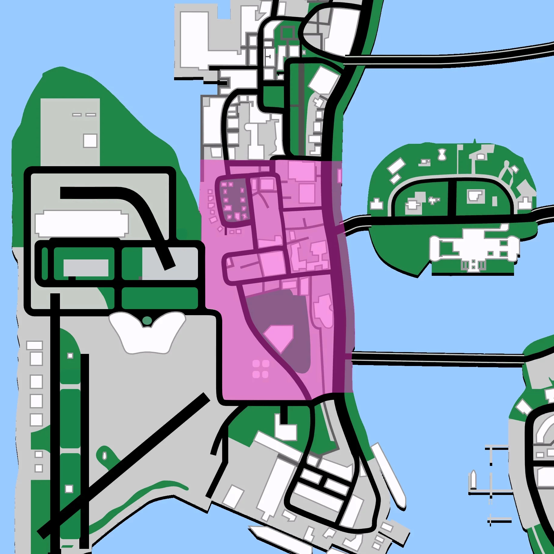 Gta 3 vice city. Маленькая Гавана в Вайс Сити. GTA 3 vice City Map. Маленькая Гавана GTA vice City. Погрузчик GTA vice City.