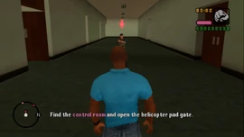 Find the control room and open the helicopter pad gate.