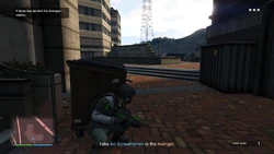 P Moss has landed the Avenger nearby.