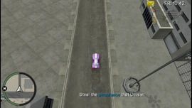 Huang arrives at the airport.