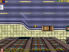 The protagonist is told to answer the phone in North Fort Law.