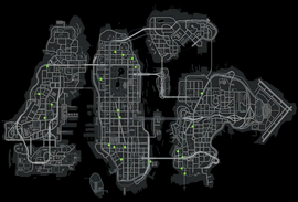 A map displaying all of the Random Character locations.