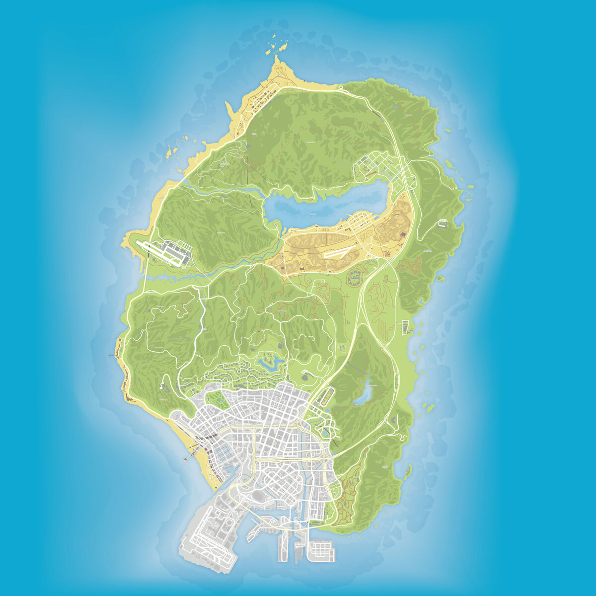 Gta V Map With Names State Of San Andreas | Gta Wiki | Fandom