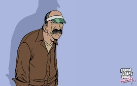 Artwork of Earnest Kelly in Grand Theft Auto: Vice City.