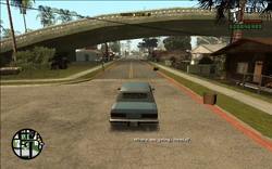 CJ asks Sweet where they're headed.