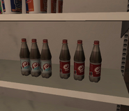 Bottles of eCola as seen in an internet cafe