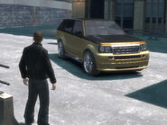 Brucie's gold Huntley Sport in GTA IV.