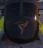 "Come and take it" nose art.