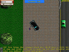 She enters the cab.