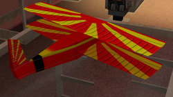 Rear of the Biplane model.