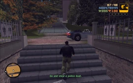 Claude going back to his vehicle.