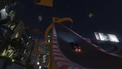 Going up a very steep piece of track