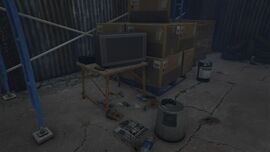 TV with console.