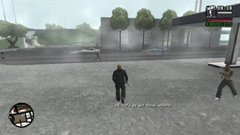 塞萨尔和卡尔离开车库