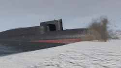 Crashing onto the beach...