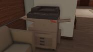 A printer in a player-owned office in GTA Online.