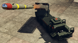 A closeup of the missile.