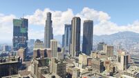 Downtown Los Santos as seen from the east.