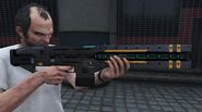 Trevor using the Railgun.