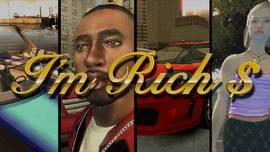 Jill on the I'm Rich logo that can also be found on a billboard in Star Junction.