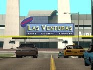 Las Venturas Airport welcome sign.