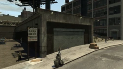 The Silverback Studios car park.