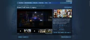 Listing for Grand Theft Auto V Legacy.