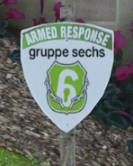 Gruppe 6 security sign.