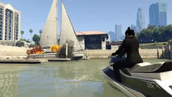 Blowing up one of the boats.