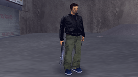 Last known early model, still used as his cutscene model "PLAYERX" for the introduction cutscene, with a different facial structure and texture.