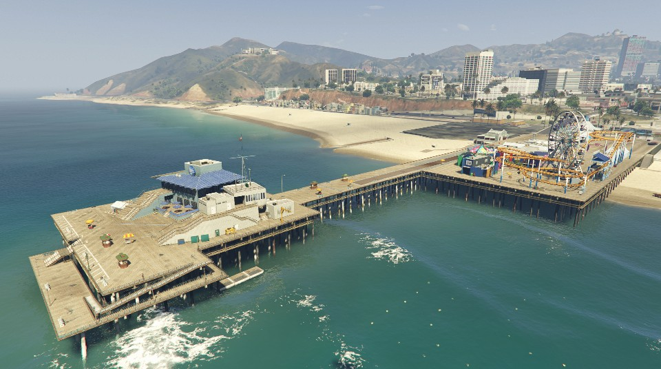 GTA V NA VIDA REAL, PIER DE SANTA MONICA 