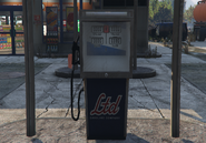 A retro looking LTD Gasoline filling pump.