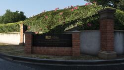 View of the center's sign.