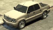 A Cavalcade FXT with exterior rollbars in Grand Theft Auto IV. (Rear quarter view)